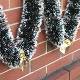 Snow-Flocked Christmas Garland – 2m Frosted Greenery for Indoor and Outdoor