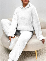 Ultra-Comfortable Hooded Teddy Loungewear Set - Lana