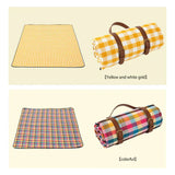 Waterproof Picnic Blanket – PEVA Backing, Foam Padded & Leather Carry Strap