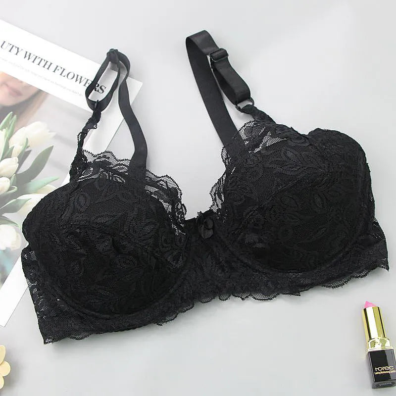 Plus-Size Lace Bra - Sexy & Elegant Design for Comfort and Style