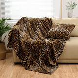 Fleece Throw Blanket – Leopard Print, Soft Flannel & Machine Washable, 4 Sizes