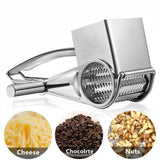 Optimized Product Title: **Edelstahl Rotationsreibe mit Handkurbel – Perfekt für Käse, Gemüse und Obst – Hochwertige Küchenreibe für schnelles und einfaches Raspeln** 

This title includes relevant keywords while providing additional details to attract po