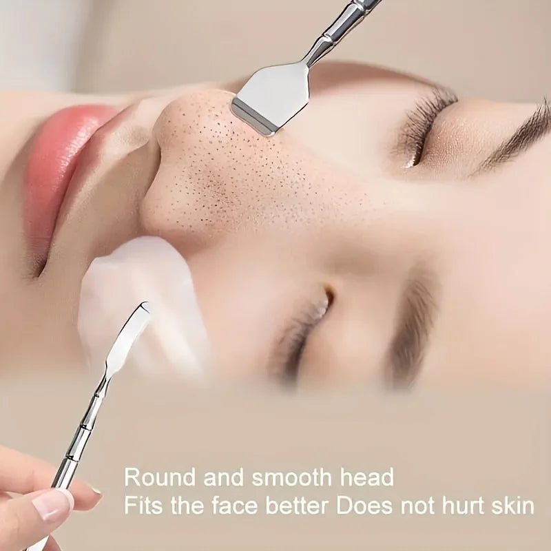Blackhead Remover Set – Double-Sided Stainless Steel, Polished & Ergonomic Grip