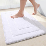 Non-Slip Microfiber Bath Rug – Double-Frame Design, Absorbent & Machine-Washable
