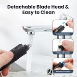 Rechargeable Nose & Ear Hair Trimmer – LED Battery Display, Wet & Dry Use