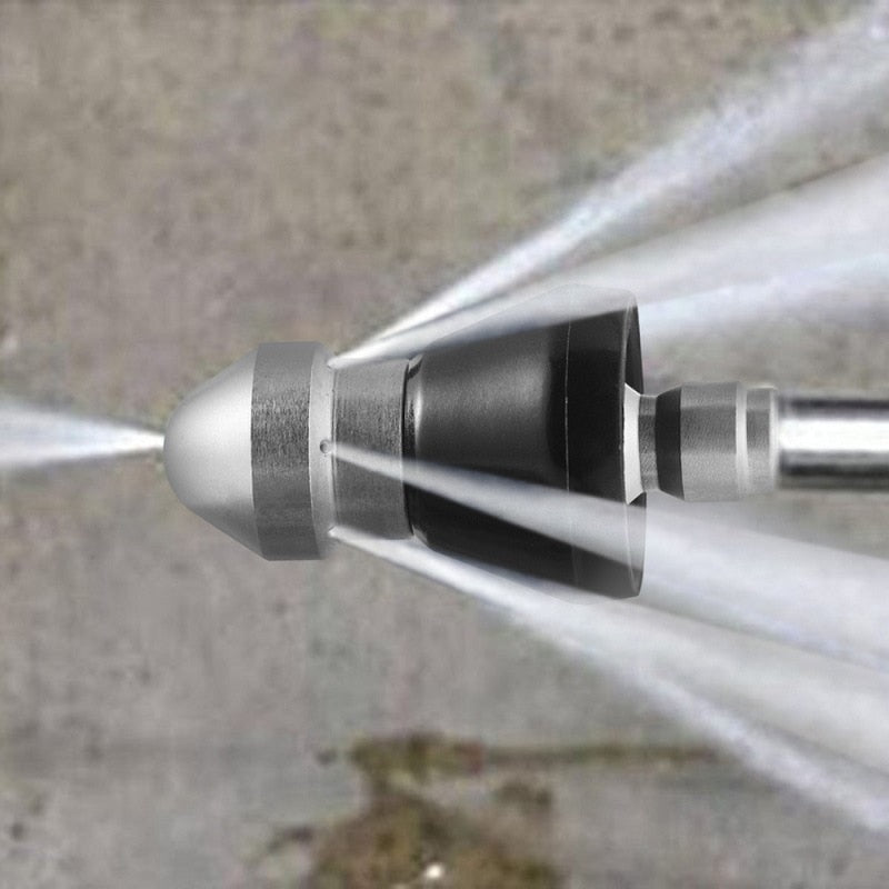BowLift | High-Pressure Drain Jetting Nozzle – Stainless Steel Sewer Cleaning Sprayer for Fast Pipe Unblocking