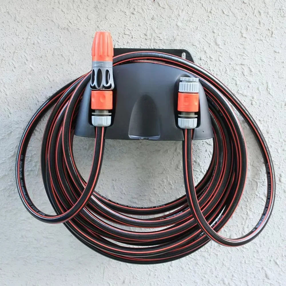 Wall-Mounted Garden Hose Holder – Durable PP, Carry Handle & Weatherproof