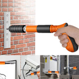 Pneumatic Concrete Nail Gun – Mini Compact, Steel & Wood Compatible, Includes 50 Nails