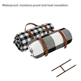 Waterproof Picnic Blanket – PEVA Backing, Foam Padded & Leather Carry Strap
