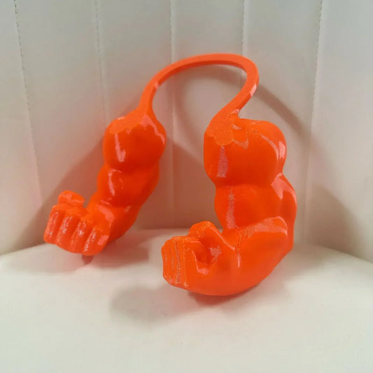 Cat Collar with Bodybuilder Arms – ABS Plastic, Lightweight & Funny Costume