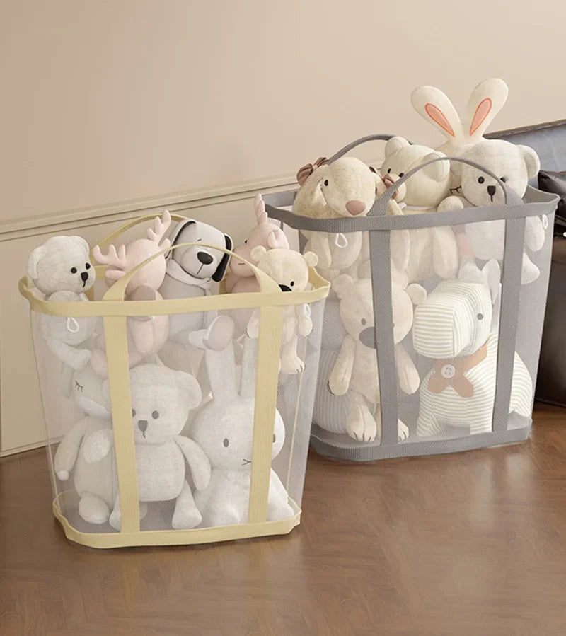 Foldable Mesh Laundry Hamper – Breathable, Carry Handles & Collapsible