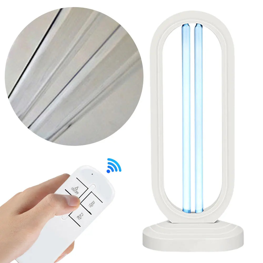 38W UV-C Disinfection Lamp – Ozone, Remote Control, Timer & 40m² Coverage