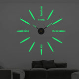3D Acrylic Wall Clock – Self-Adhesive, Quartz Movement & Up to 130cm