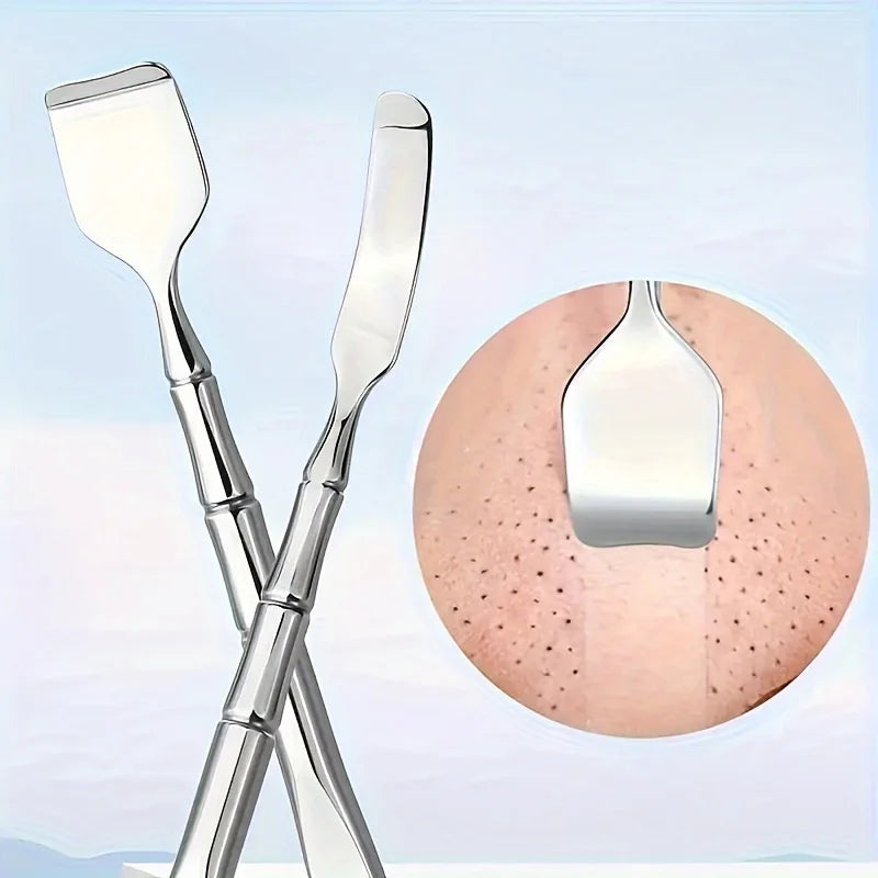 Blackhead Remover Set – Double-Sided Stainless Steel, Polished & Ergonomic Grip