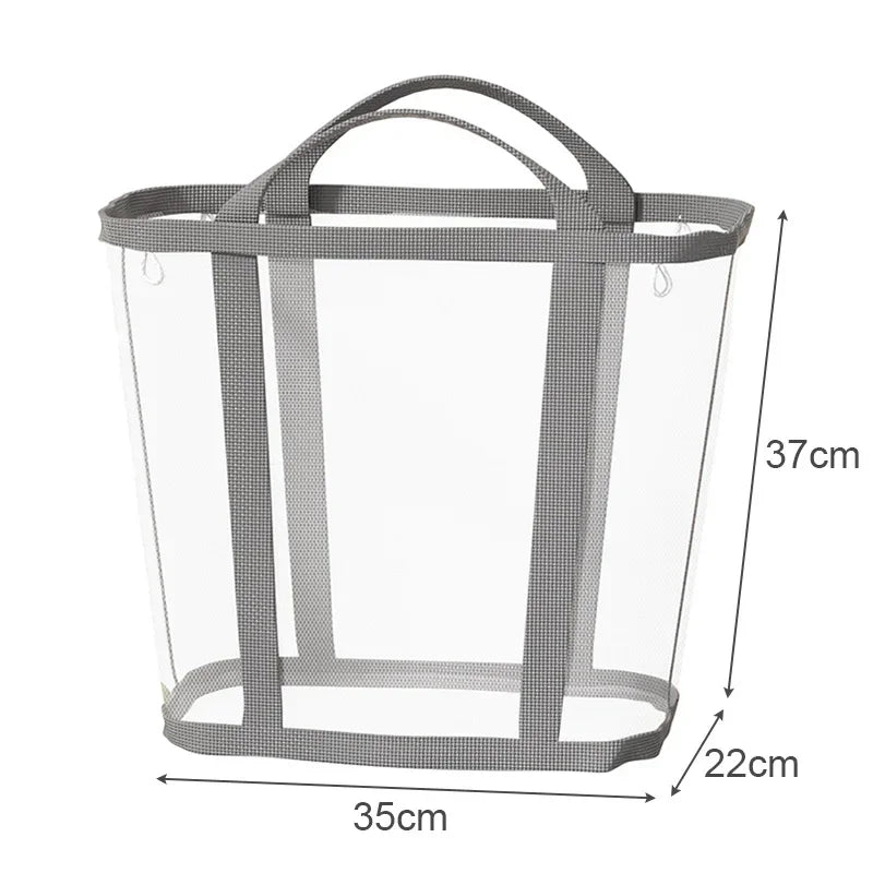Foldable Mesh Laundry Hamper – Breathable, Carry Handles & Collapsible