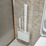 Silicone Toilet Brush – Wall-Mounted Holder, Detail Brush & Quick-Dry