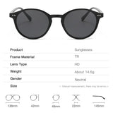 SunnyStyle Leopard-Print Retro Round Polarized Sunglasses