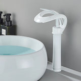 Flowarc Waterfall Mixer Tap – White-Long
