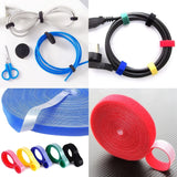 Cable Management Hook & Loop Tape – 5m Reusable, 2cm Wide & Grey Nylon