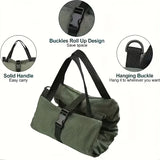 Roll-Up Tool Bag – Oxford Fabric, 4+ Zippered Pockets & Shoulder Strap