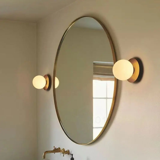 Nordic Globe Wall Lamp – Glass Shade, Scandinavian Design & Bathroom-Bedroom Light