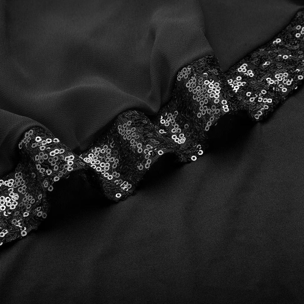 Elegant Plus-Size Sequined Fall Dress - Perfect for Special Occasions