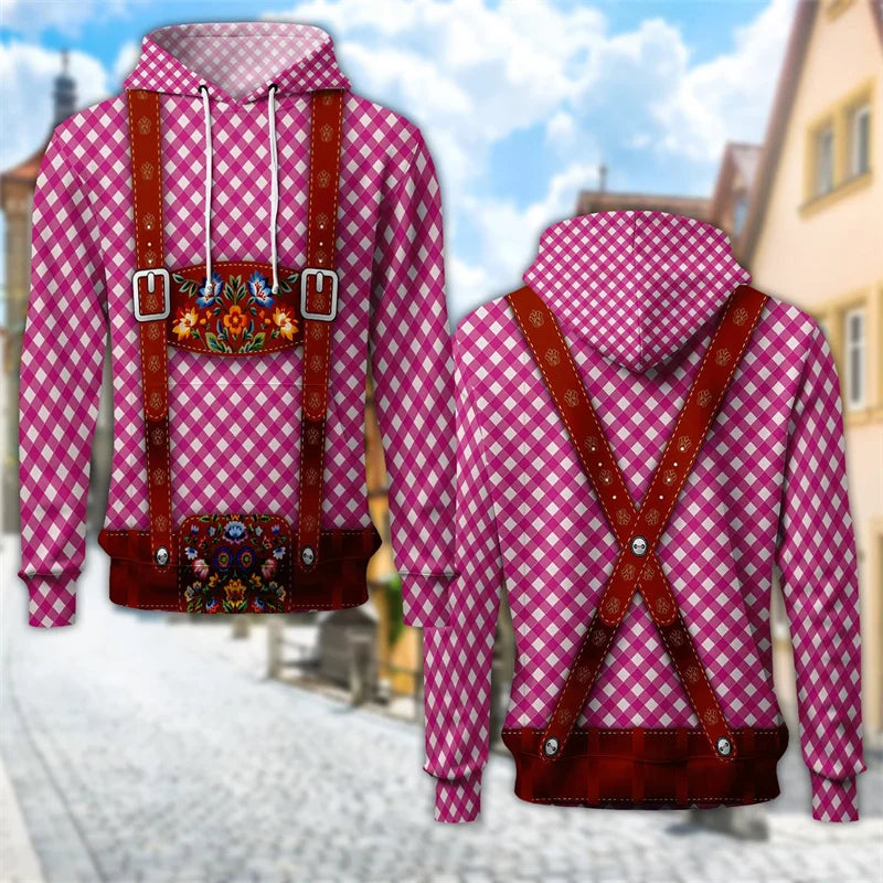 3D Bavarian Hoodie with Beer Mug Print – ProstZeit Oktoberfest 2025