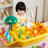 Kids Water Play Table – Circulating Fountain, Play Accessories & Indoor/Outdoor