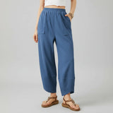 Women Pants Casual Loose Fit Straight Leg Lightweight Summer Trousers