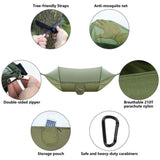 Camping Hammock – Built-In Mosquito Net, Sun Shade & 260×140cm Nylon