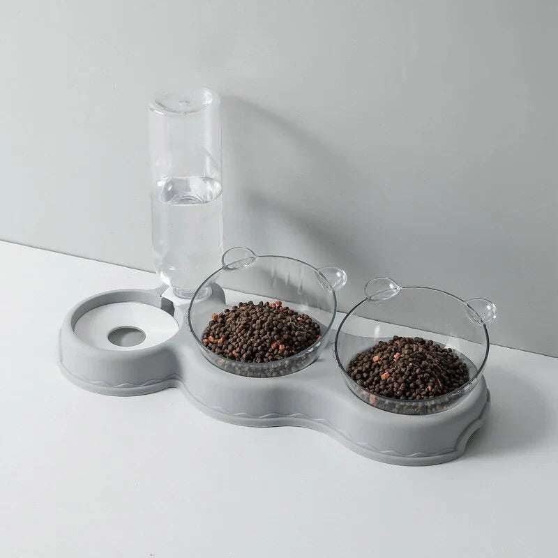 Enhanced Product Title: **3-in-1 Futternapf-Set mit Automatischem Wasserspender für Hunde und Katzen – Futterschüssel, Wassernapf und Futterstation in Einem** 

This title includes relevant keywords and phrases that can help improve visibility on Google S