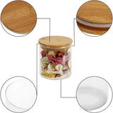 Glass Storage Jars with Wooden Lids – Airtight, Set of 5 & 300-950ml