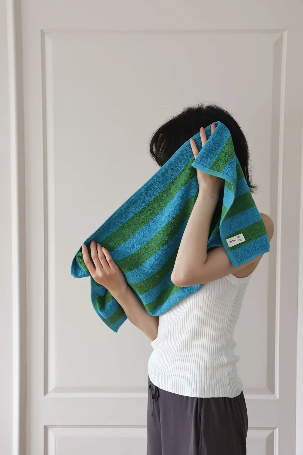 Striped Cotton Bath Towel – 100% Combed Cotton, Hotel Quality & Quick-Dry