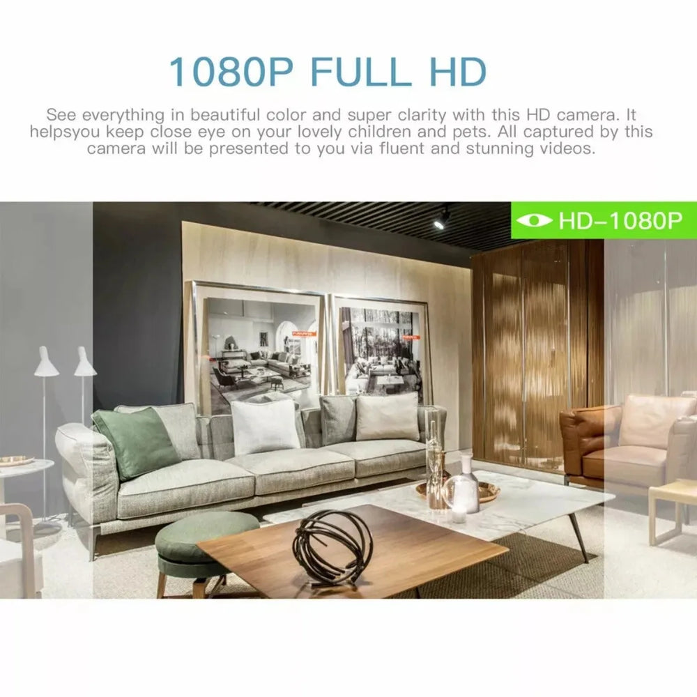 Mini WiFi Camera – 1080p Full HD, Night Vision & Motion Detection