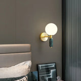 Marble & Glass Wall Lamp | Gold Finish Modern Sconce
