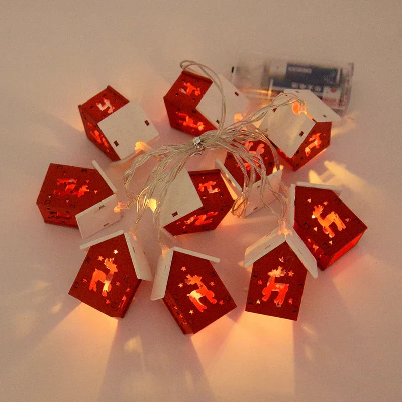 Optimized Product Title: **GlowHouse LED Illuminated Wooden Christmas Houses – Festive Holiday Decor**