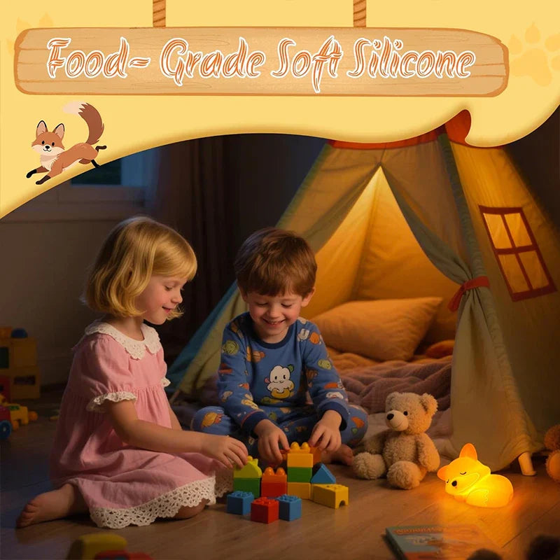 Enhanced Product Title: "Fuchs Silikon Nachtlicht - Weiches, Energiesparendes LED Nachtlicht für Kinderzimmer" 

This title includes relevant keywords while providing more detail about the product's features and benefits, making it more appealing for Goog