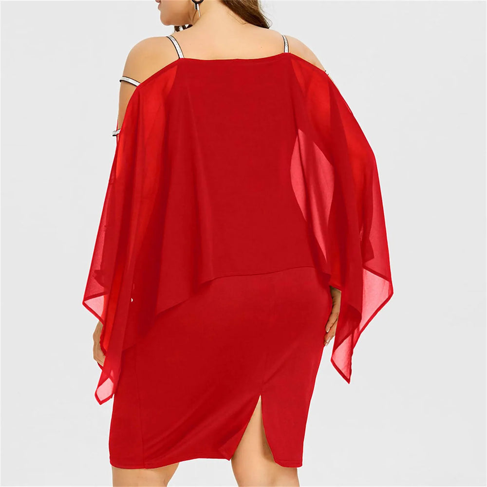 Plus-Size Off-the-Shoulder Lace Swing Dress for Fall - Elegant & Stylish Women's Fashion