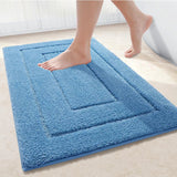 Non-Slip Microfiber Bath Rug – Double-Frame Design, Absorbent & Machine-Washable