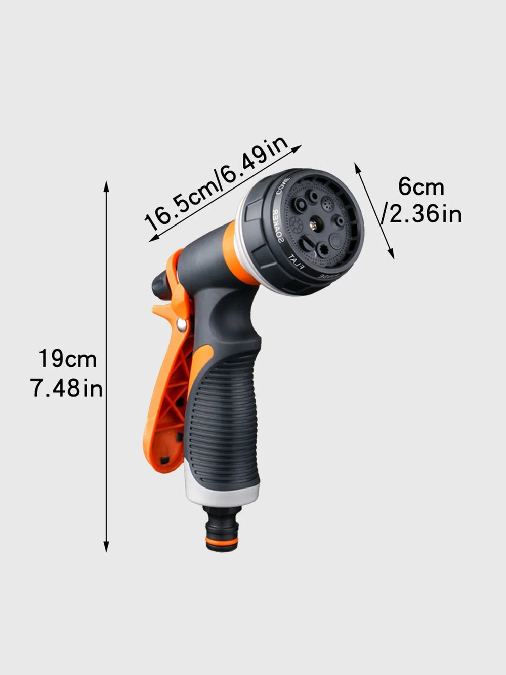 Garden Hose Spray Nozzle – 8 Spray Patterns, Anti-Slip Grip & Universal Fit