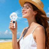 Mini Handheld Fan – Water Mister, Power Bank Function & 100 Speed Levels