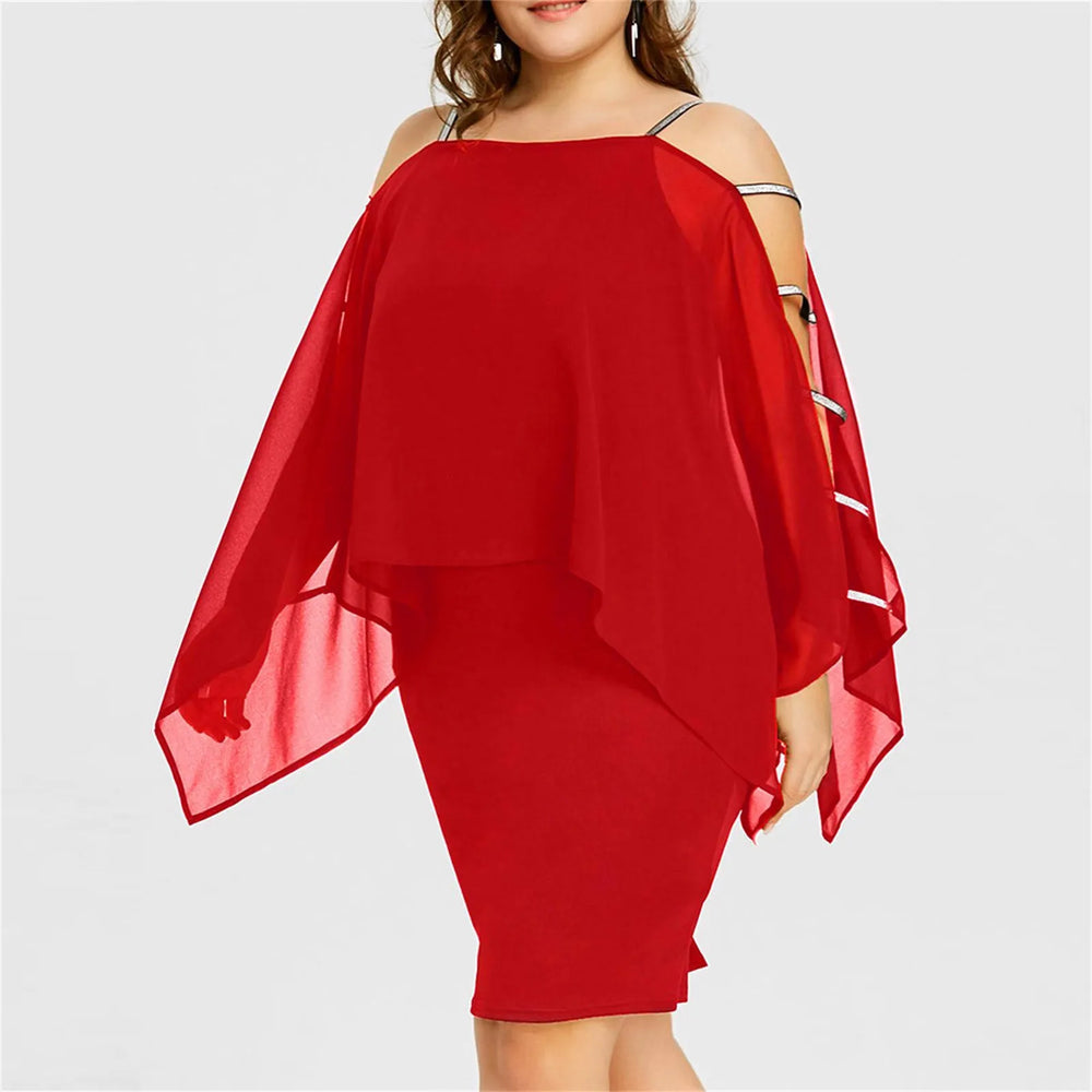 Plus-Size Off-the-Shoulder Lace Swing Dress for Fall - Elegant & Stylish Women's Fashion