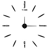 3D Acrylic Wall Clock – Self-Adhesive, Quartz Movement & Up to 130cm