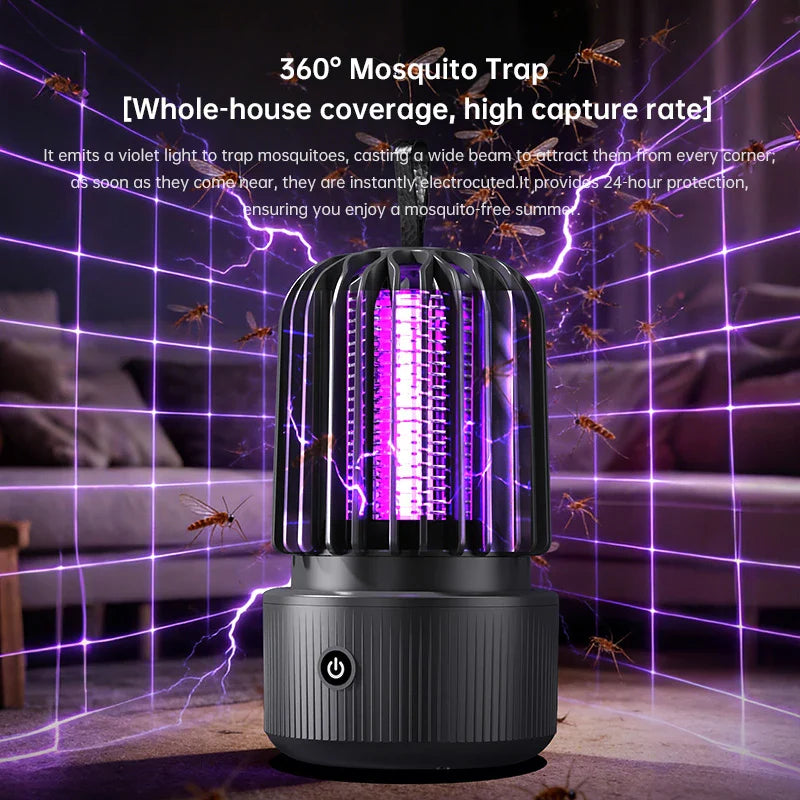 Electric Mosquito Killer Lamp – UV Light, 1200mAh Rechargeable & USB Powered