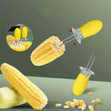 Stainless Steel Corn Cob Holders – Set of 2, Food-Safe & Non-Slip Prongs