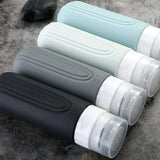 Silicone Travel Bottle Set – 4×90ml, Leak-Proof & Toiletry Bag