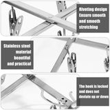 Folding Clothes Drying Rack – 35 Stainless Steel Clips, 360° Hook & Windproof