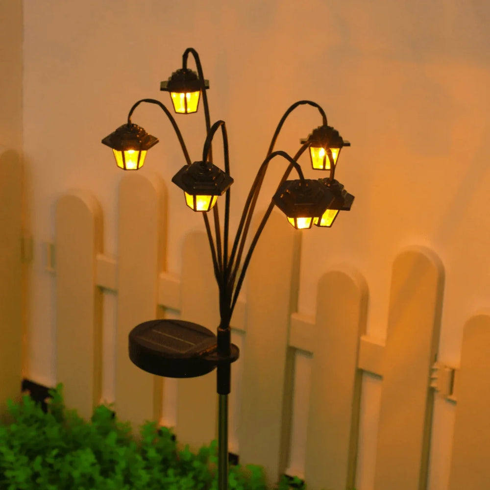Enhanced Product Title: "Retro Solar-Gartenlaterne mit 6 LED-Leuchten – Energieeffiziente Außenbeleuchtung für Garten, Terrasse und Balkon" 

This title includes relevant keywords while providing additional details about the product's features and intende