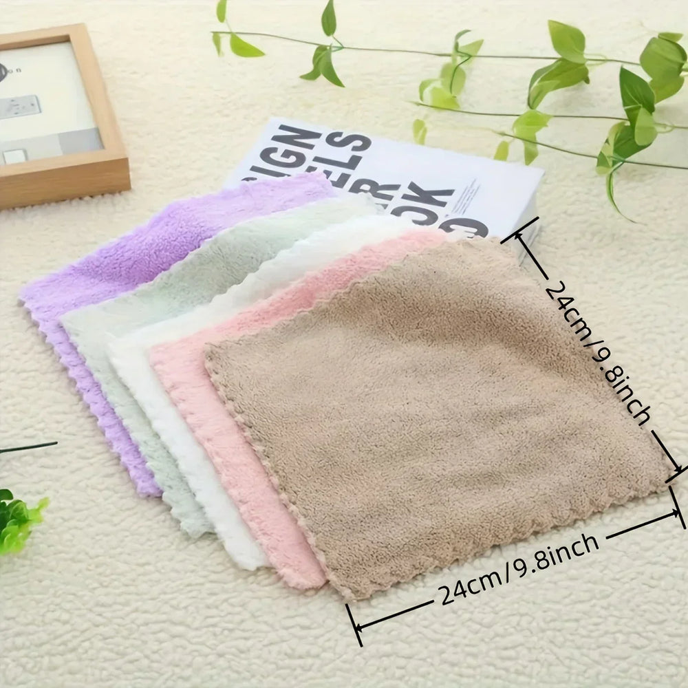 20-Piece Washcloth Set – Soft Polyester, Quick-Dry & 24x24cm Face Cloths