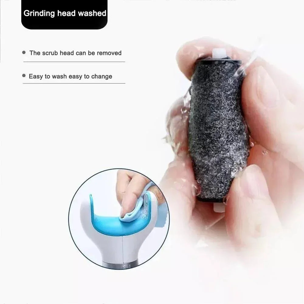 Electric Callus Remover – Battery-Operated, Replaceable Grinding Heads & Washable